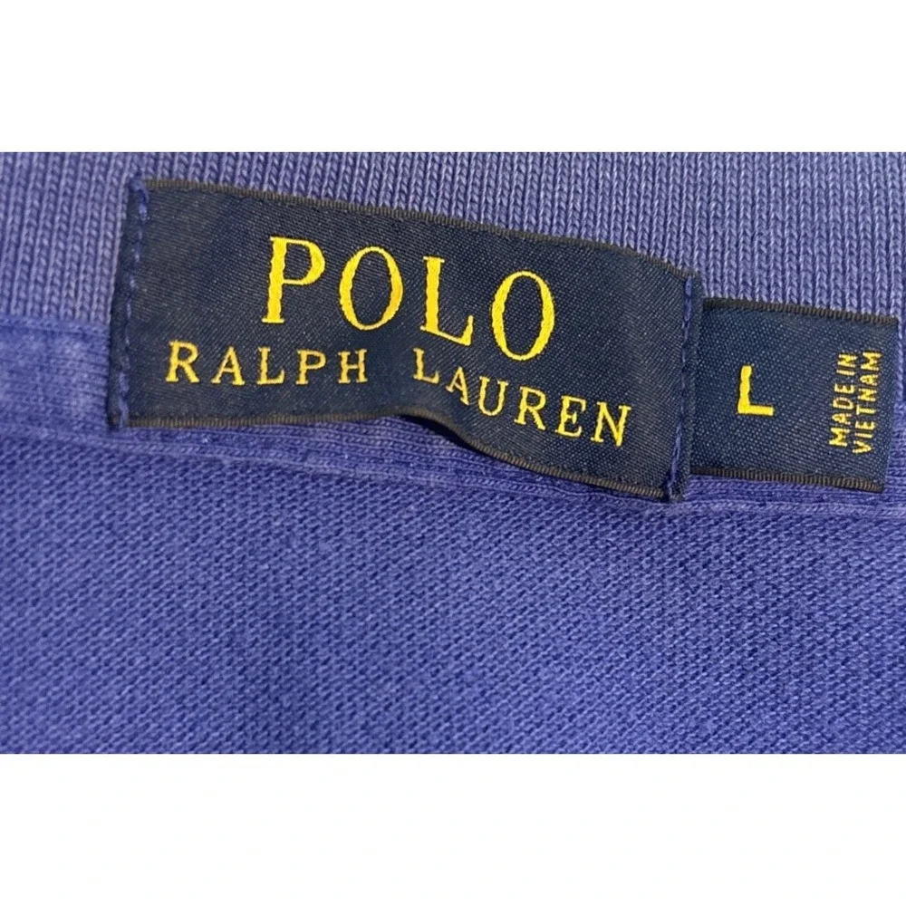 Polo Ralph Lauren Polo Shirt Mens Blue Excellent Short Sleeve Pony Logo Large
